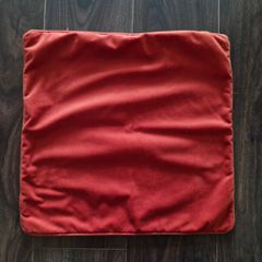 Dunnes Home Velvet Cushion Cover s45x45cm  Tomato  Orange