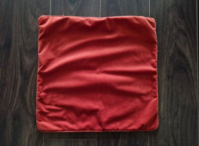 Dunnes Home Velvet Cushion Cover s45x45cm  Tomato  Orange