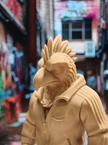 3D Printed Rooster In Tracksuit (Football Hooligan)