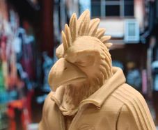 3D Printed Rooster In Tracksuit (Football Hooligan)