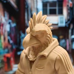3D Printed Rooster In Tracksuit (Football Hooligan)