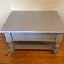 Blue Wooden Coffee Table with Drawer & Lower Storage Shelf Image 4
