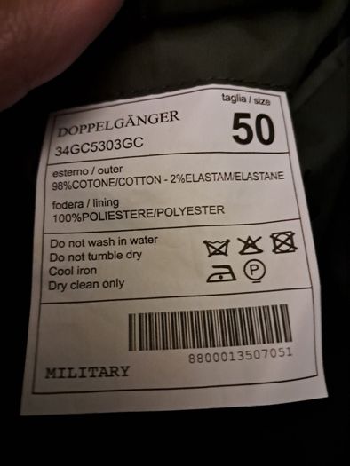 Men's branded cotton blazer : Doppelganger Roma