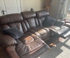 3 seat Leather Recliner Sofa / Couch