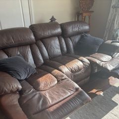 3 seat Leather Recliner Sofa / Couch