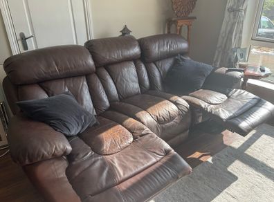 3 seat Leather Recliner Sofa / Couch