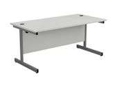 New 1200 x 600mm Office Desk White Cantilever Legs