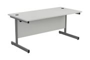New 1200 x 600mm Office Desk White Cantilever Legs