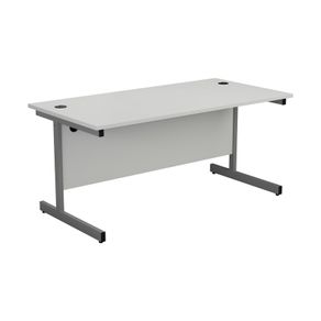 New 1200 x 600mm Office Desk White Cantilever Legs
