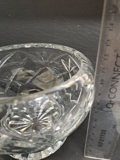 Crystal heavy round bowl