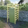 Single Bin Shed Green 70x80x150 cm Impregnated Pinewood Image 3