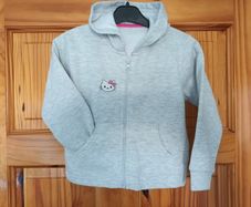 Girls Hoodie: with Hand Stitched Hello Kitty Motif: 2-3 Yrs