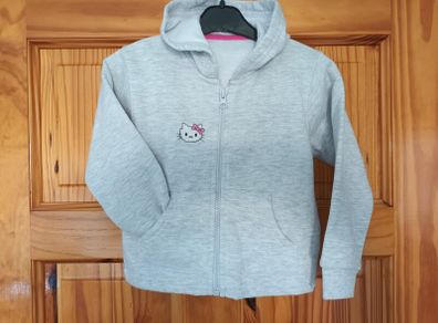 Girls Hoodie: with Hand Stitched Hello Kitty Motif: 2-3 Yrs