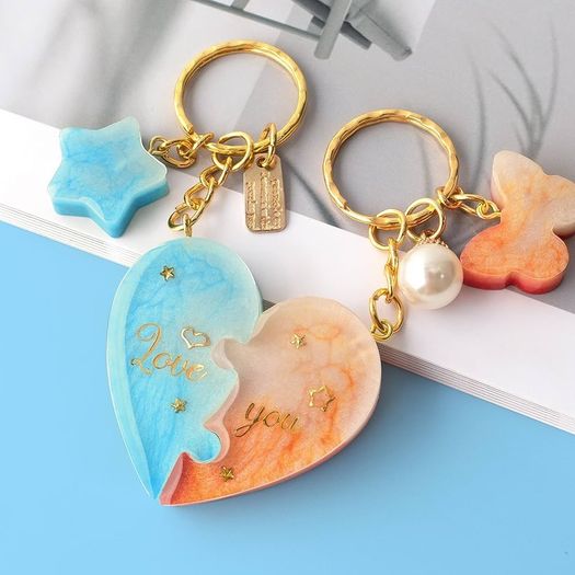 FREE P&P 182Pcs Resin Moulds Silicone Kit, 32 Pendants Epoxy Resin Moulds Keychain Making Set, DIY Jewelry Resin Keychain Molds for Keyring Charm Craft