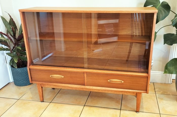 Mid Century Vintage Jentique Bookcase Display Cabinet