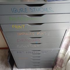 Two Alex Ikea drawer units