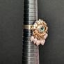 Vintage Style Evil Eye Faux Pearl Statement Gold Adjustable Ring Image 4