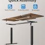 Electric Standing Desk 120 x 60 cm, Height Adjustable Sit Stand Desk with Memory Presets Image 3