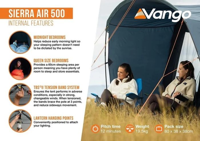 Vango Sierra Air Beam 500XL 2026 Model - Price Match