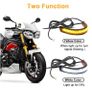 2pcs Flexible Switchback Dual-Colour White & Amber Motorcycle Image 3