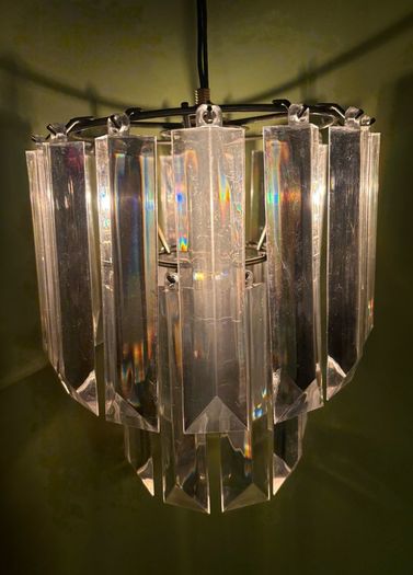 Contempory Acrylic Clear Non Electric Pendant Ceiling Lamp Shade - 25cm