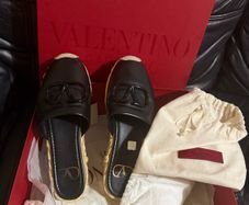 Valentino Shoes Designer Slippers Black