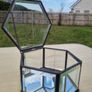 Hexagonal Metal Bevel Glass Jewellery Box Image 3