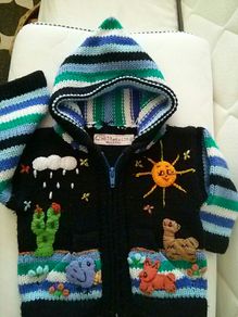 Super cute pixie hoodie baby jumper original made in Peru