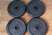 4 x 5KG Cast Iron Weight Plates