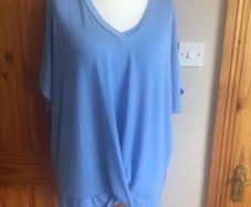 QED London Ladies Blue Stylish Short Sleeve Jumper Size M/L includes postage