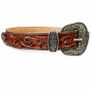Luxury Handcrafted Genuine Leather Belt Vintage Floral Embossed Brown Leather Casual & Western Style Belt Image 10