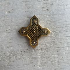 Vintage Medieval Cross with Onyx