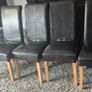 6 Black Leatherette chairs Image 6