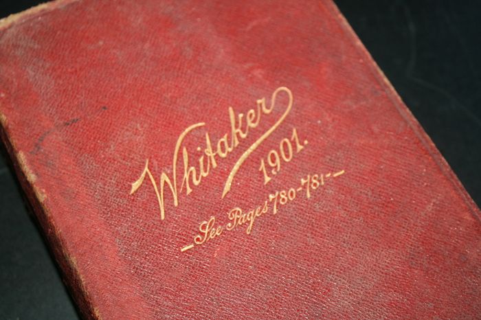 Antique Almanack Whitaker 1901