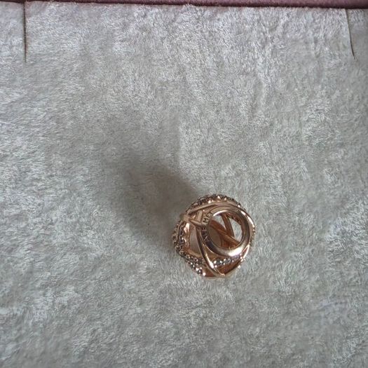 Pandora sparkling polished lines charm rose gold 14 plated perfect condition