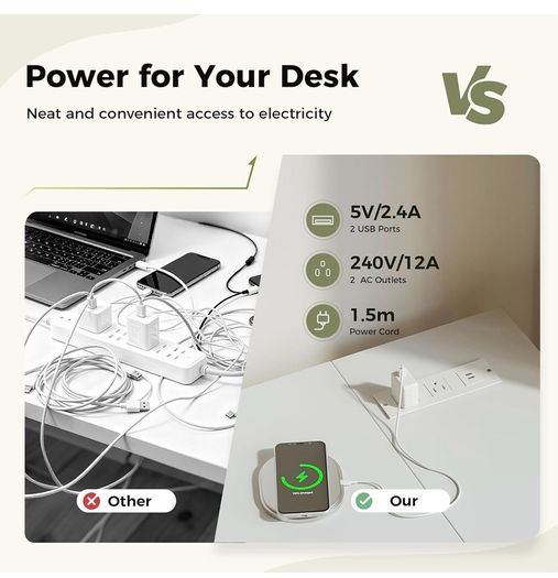 Small L Shaped Desk with Power Outlets,100 cm L Computer Corner Desks