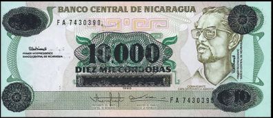 Nicaragua | 10.000 Cordobas | 1989 | P.158a | UNC