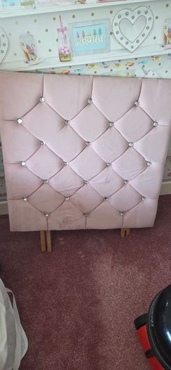 2 x Pink Velvet Headboards