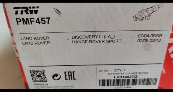 Land Rover Master Cylinder kit (New)