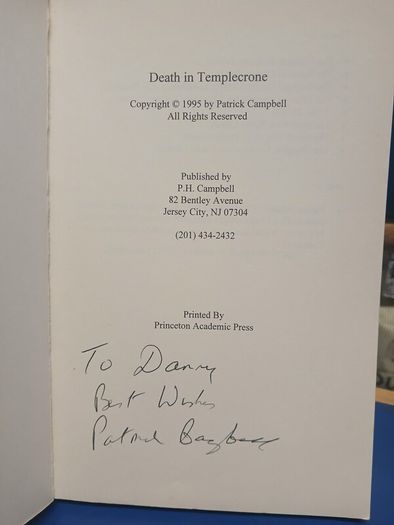Death In Templecrone - Patrick Campbell (signed)