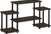 Turn-N-Tube No Tools Entertainment Center, TV Unit, TV Stands, Dark Brown/Black, 105.4 (W) x 58 (H) x 29.5 (D) cm