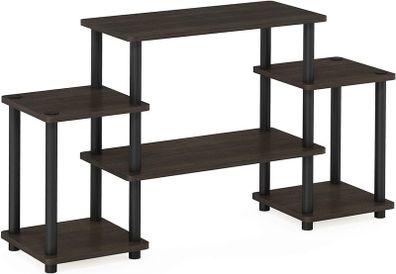 Turn-N-Tube No Tools Entertainment Center, TV Unit, TV Stands, Dark Brown/Black, 105.4 (W) x 58 (H) x 29.5 (D) cm
