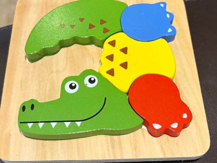 Wooden puzzle -crocodile -for toddler