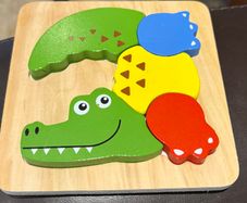 Wooden puzzle -crocodile -for toddler