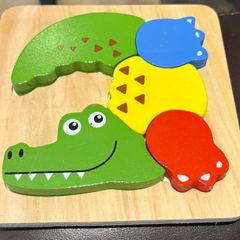Wooden puzzle -crocodile -for toddler