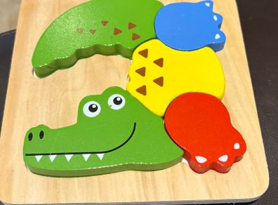 Wooden puzzle -crocodile -for toddler