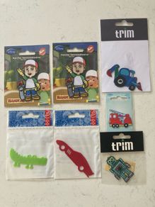 Assorted iron-on motifs for customising children's clothing