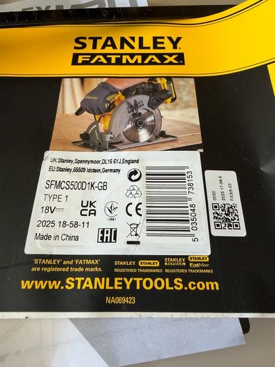 Stanley FatMax 18V Li-ion V20 165mm Cordless Circular saw (1 x 2Ah) - SFMCS500D1K-GB