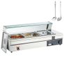 3Pan Commercial Food Warmer 3x12QT Electric Steam Table with Tempered Glass Cover  for Catering Restaurants Image 2