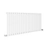 White Horizontal Flat Radiator 60cm/143cm Single Panel Image 2